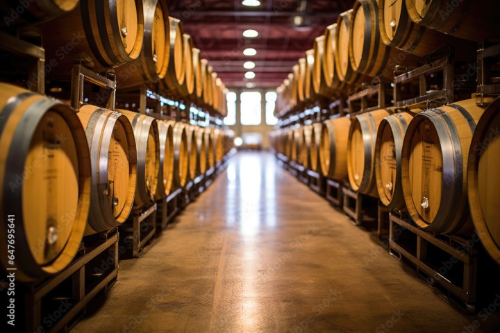 a close up of a barrel